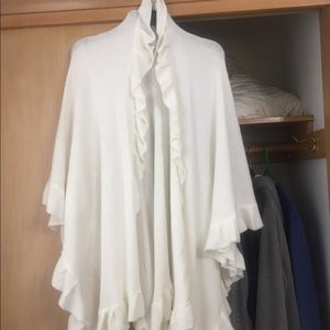 White sweater shawl